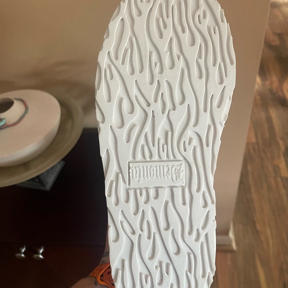 DEMONIA DAMNED 225 - Hologrpahic Pink Platform Buckle Boots - Picture 8 of 9